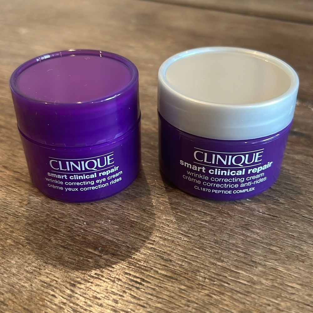 NWT Clinique Smart Clinical Repair Set of Wrinkle Correcting Cream & Eye Cream